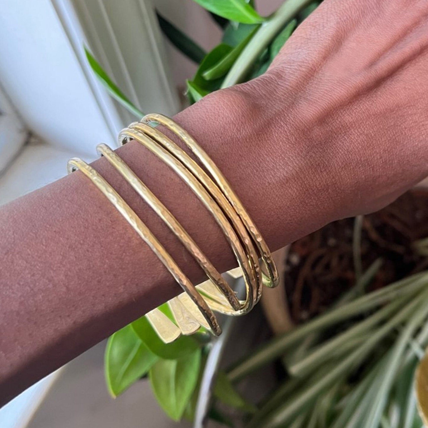 Brass Stacking Bangles Bracelets