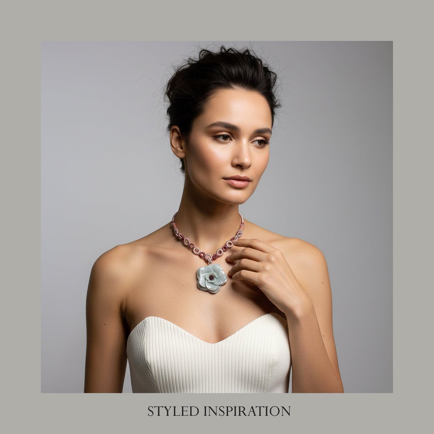 Rosewater jade Necklace