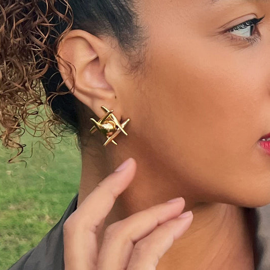 Stud Hashtag Earrings Earrings