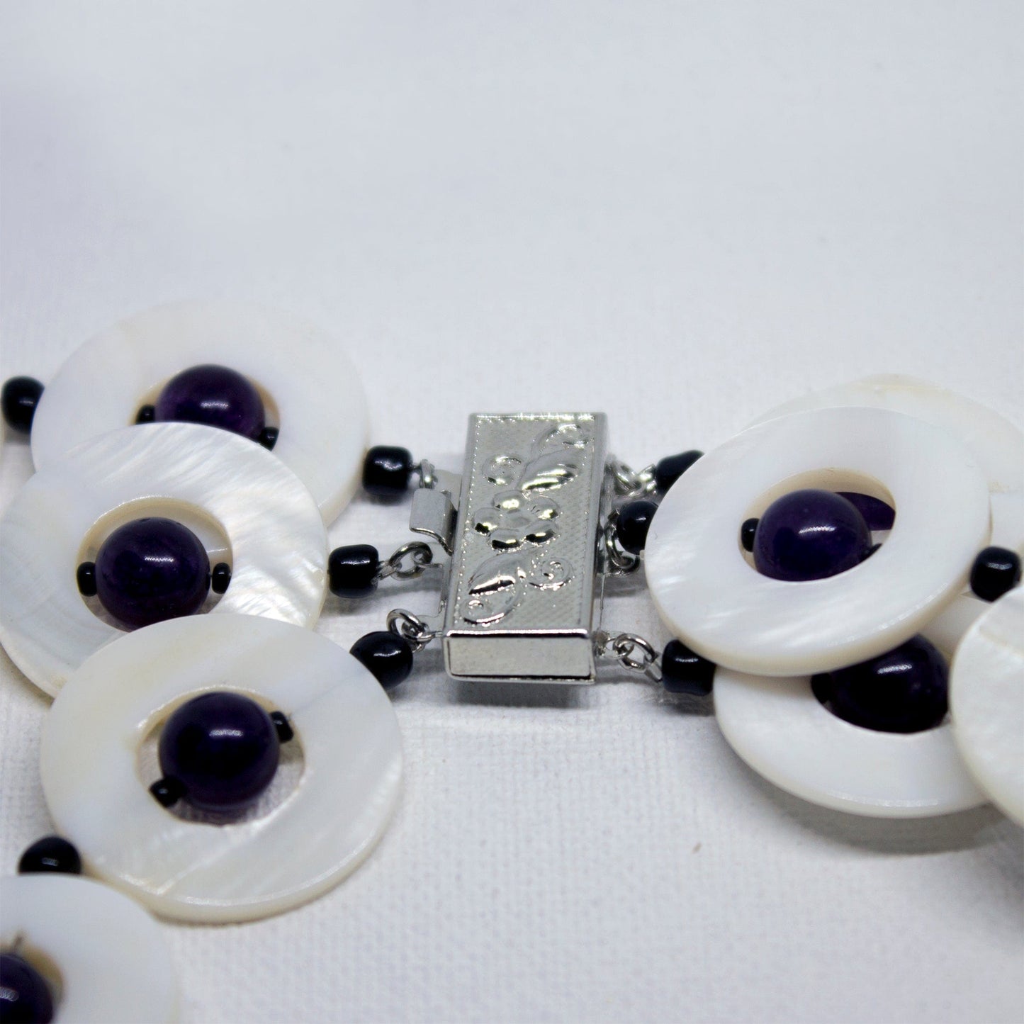 Amethyst Shell Necklace Jewelry