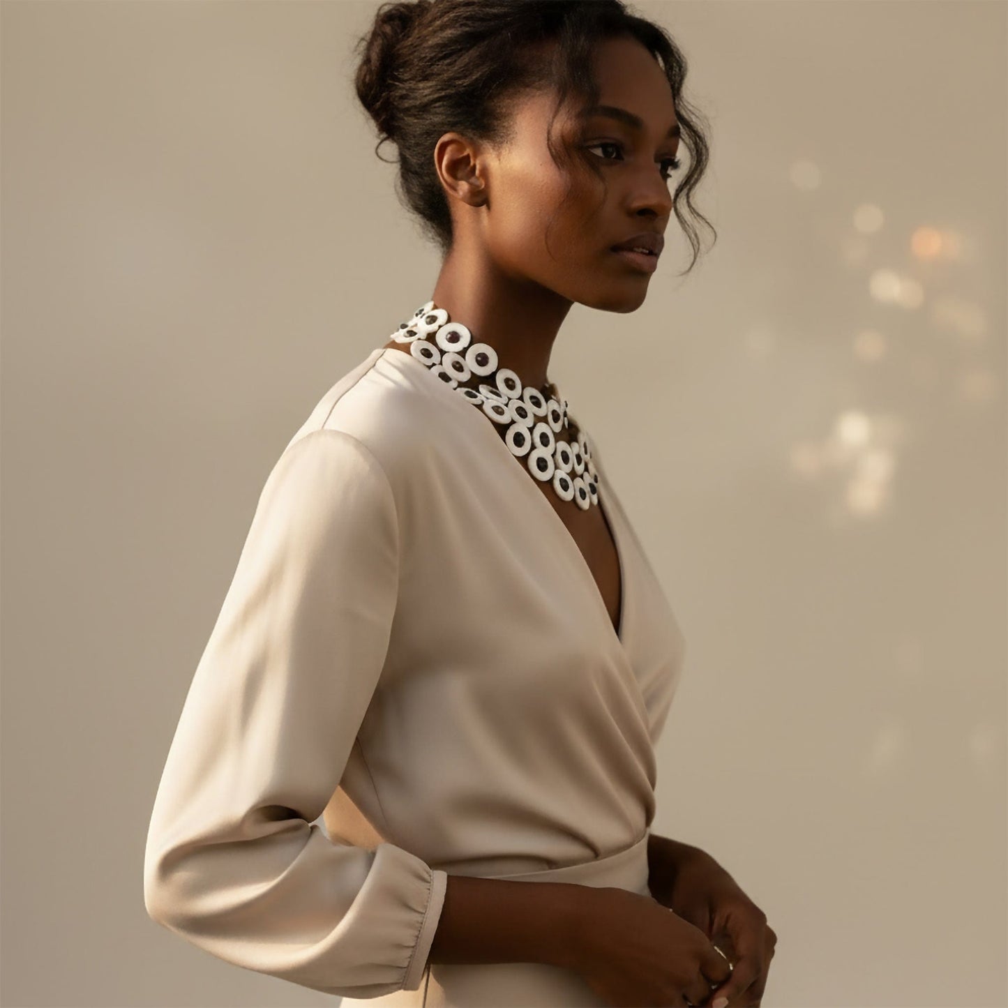 Amethyst Shell Statement Necklace Necklaces