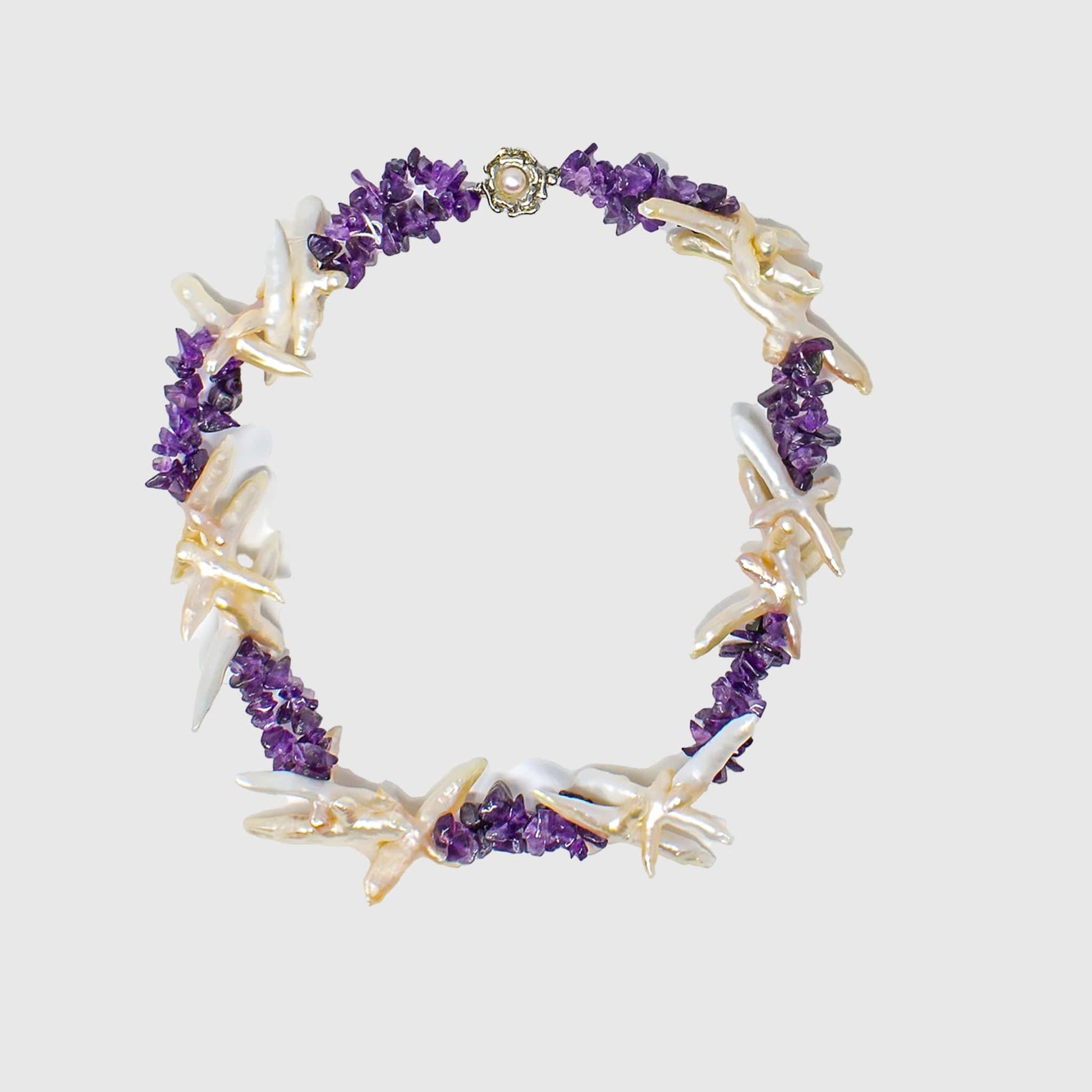 Amethyst X Necklace Necklaces