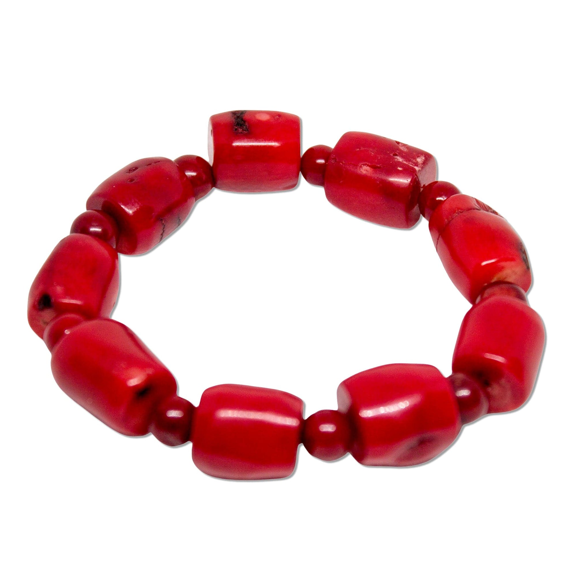 Coral Stretch Nugget Bracelet Bracelets