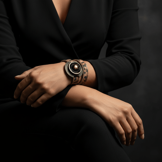 Madonna Leather Statement Bracelet Bracelets