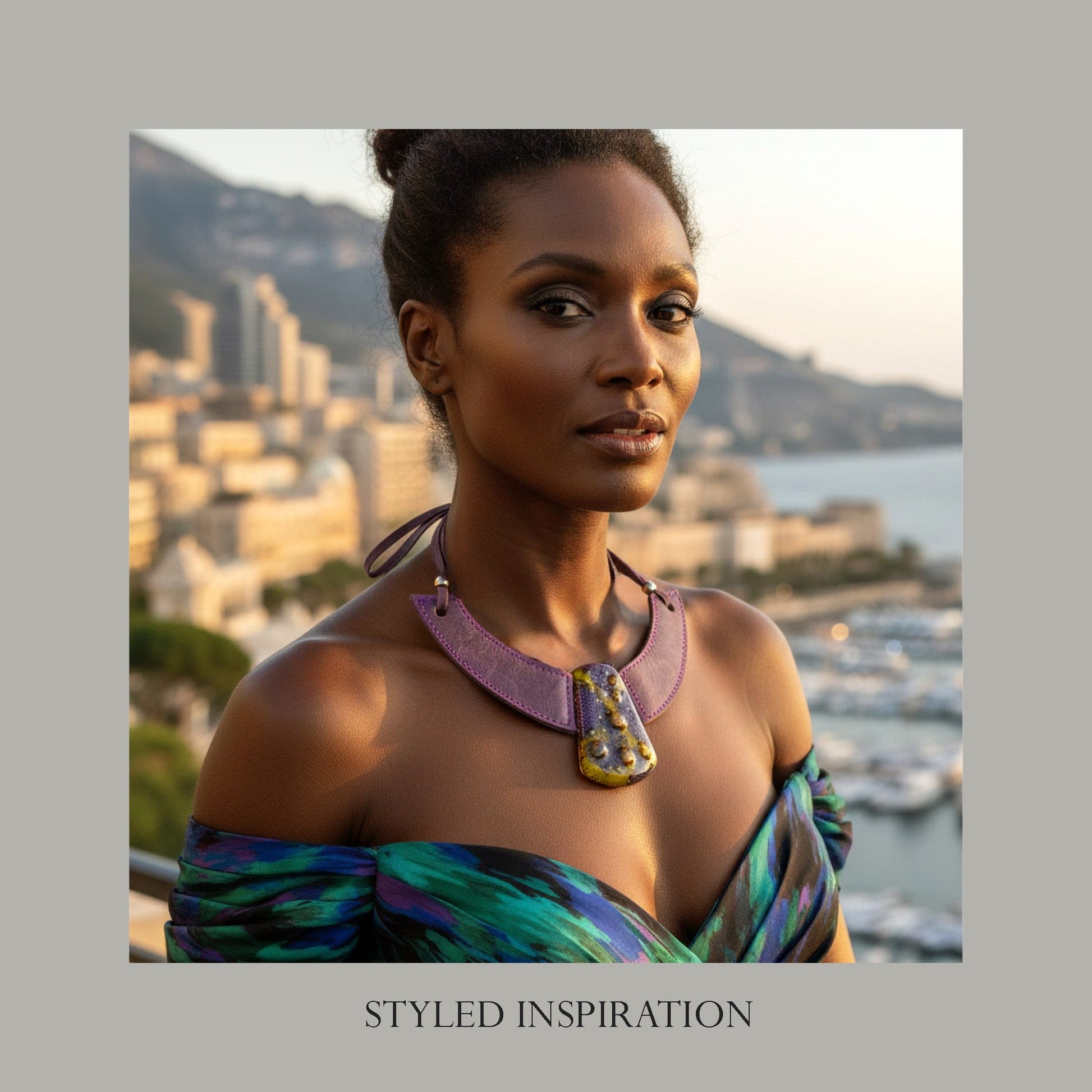 Sol Leather Statement Necklace Necklaces