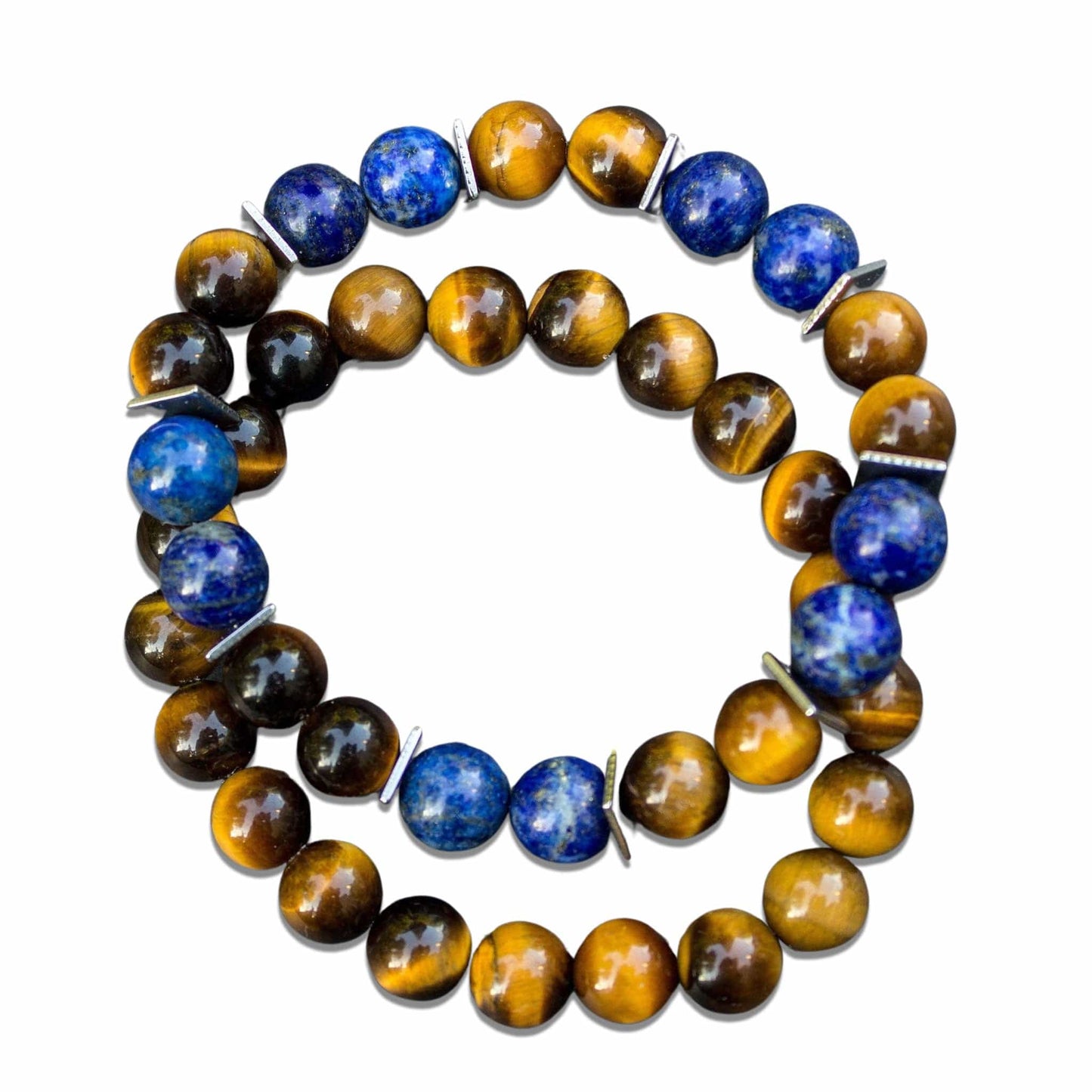 Tiger and Blue Lapis Lazuli Men's bracelets Jewelry