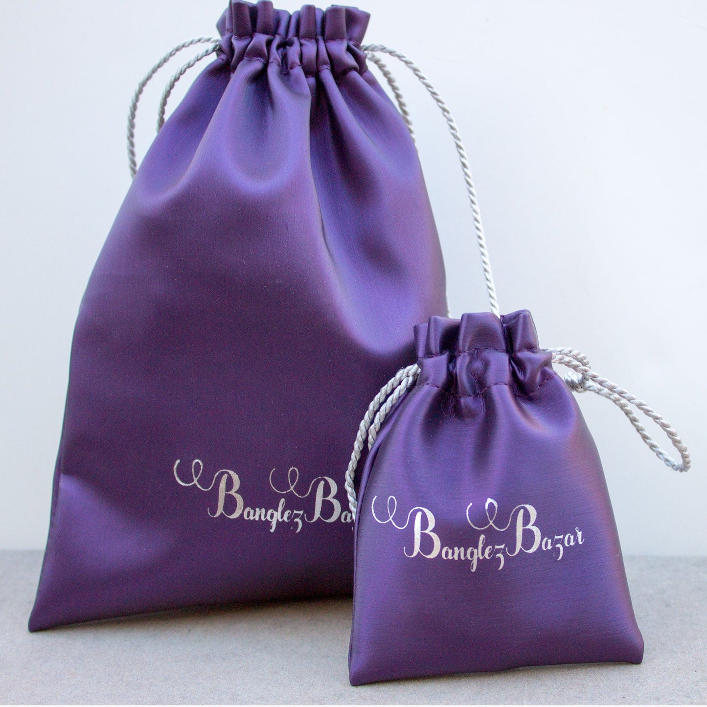 Purple gift pouches