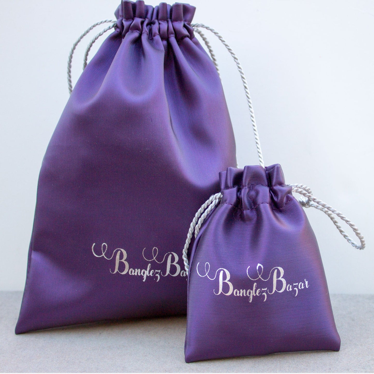 Purple gift pouches
