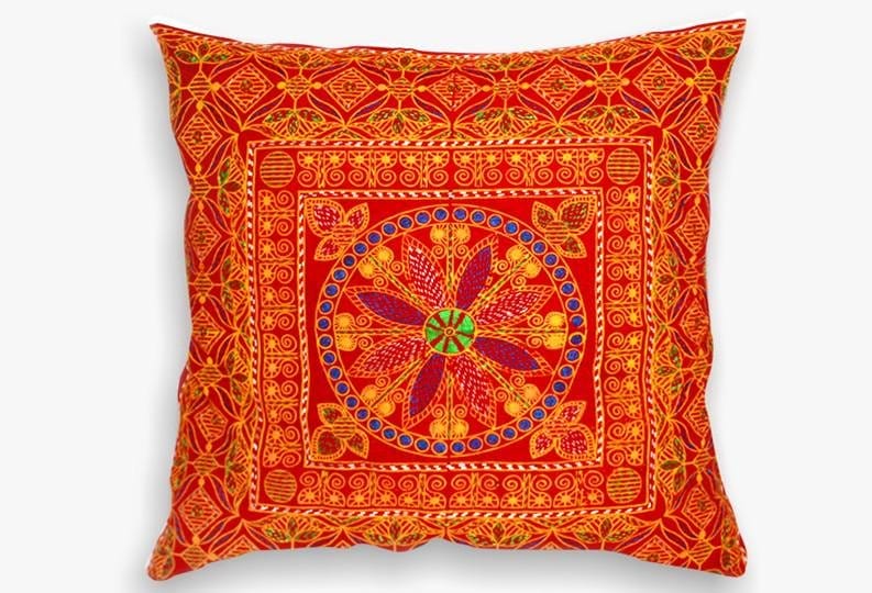 Block Print Cushion Cover - Banglez Bazar