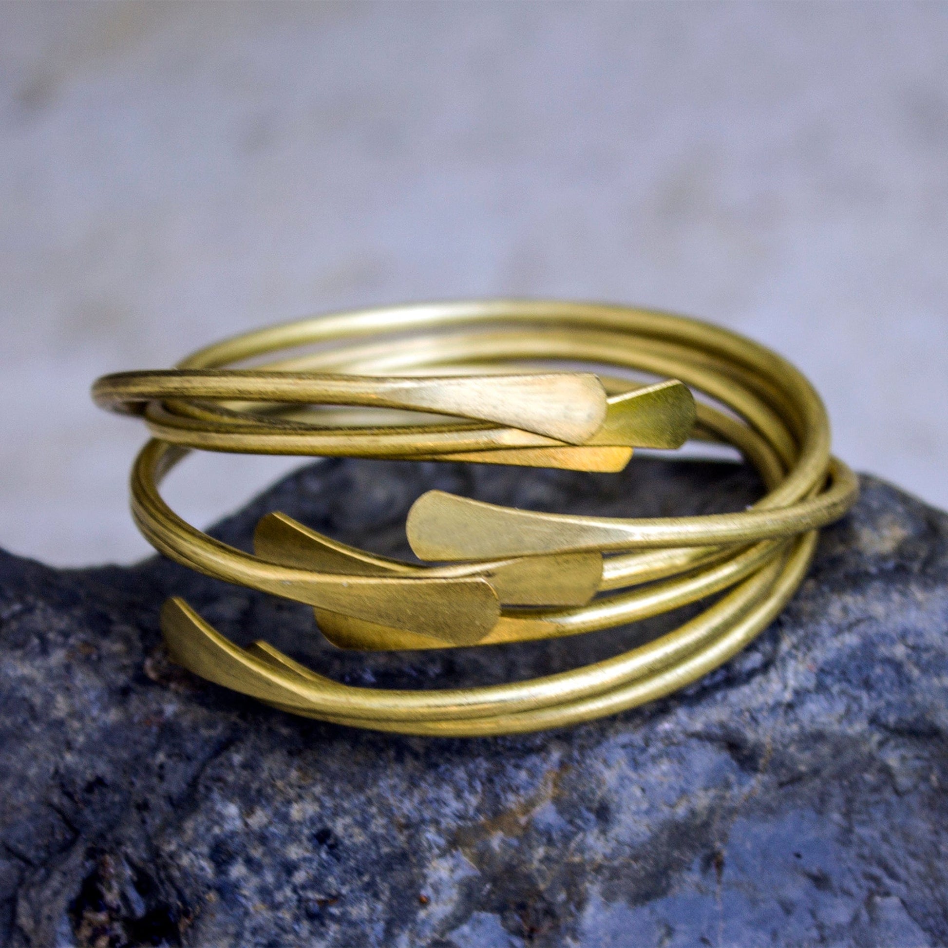 Brass Bangle Bracelets Jewelry