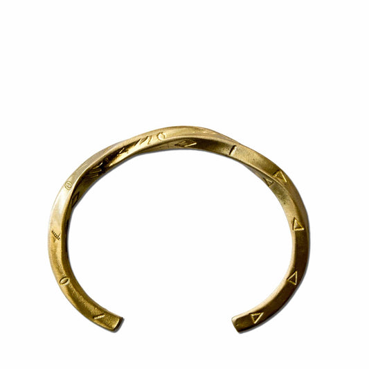 Carved Brass Bangle cuff Jewelry