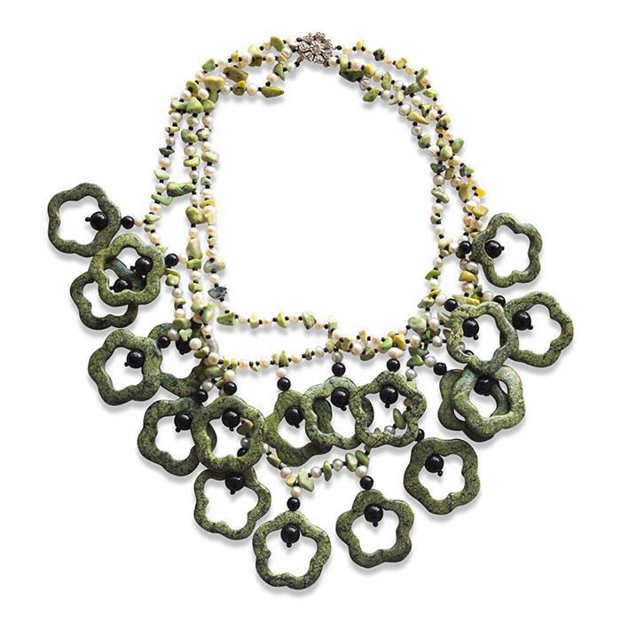 CasCai Pearl and Stone Necklace - Banglez Bazar