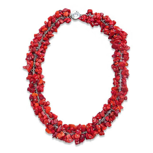 Coral Crystal Necklace - Banglez Bazar