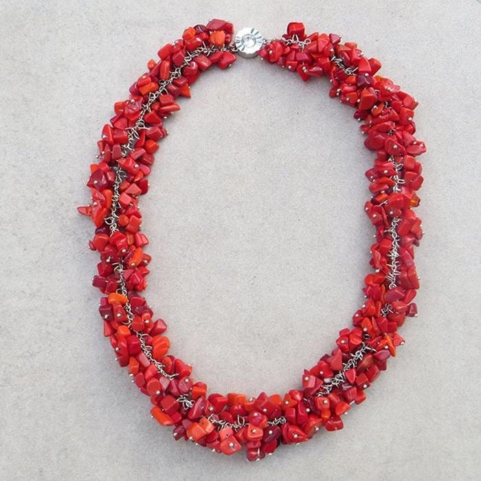 Coral Crystal Necklace - Banglez Bazar