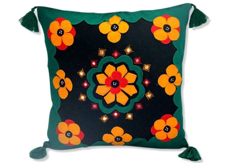 Flamenco Tassel Cushion Cover - Banglez Bazar