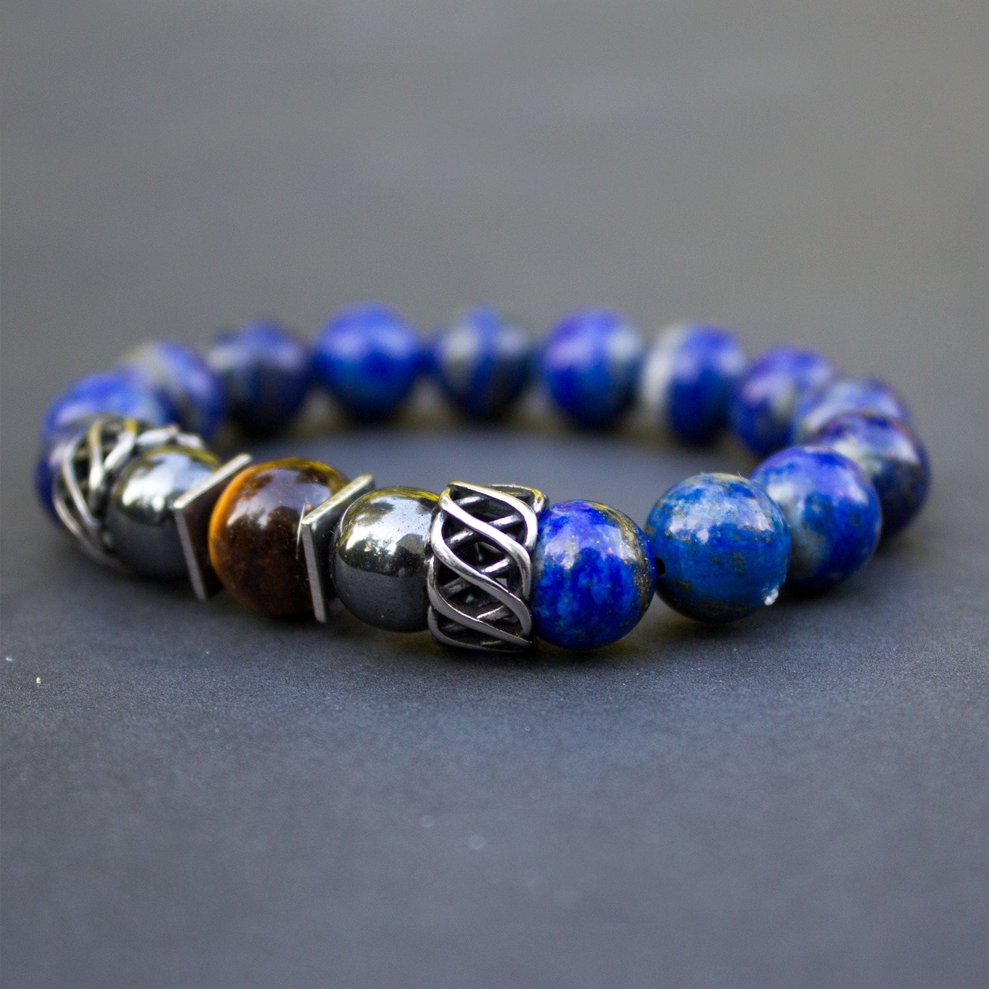 Lapis Lazuli Gemstones Men's bracelet Jewelry