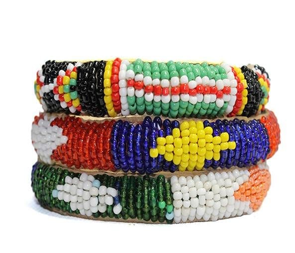 Beaded Maasai bracelet with snap closure – Tafrija African Accessories