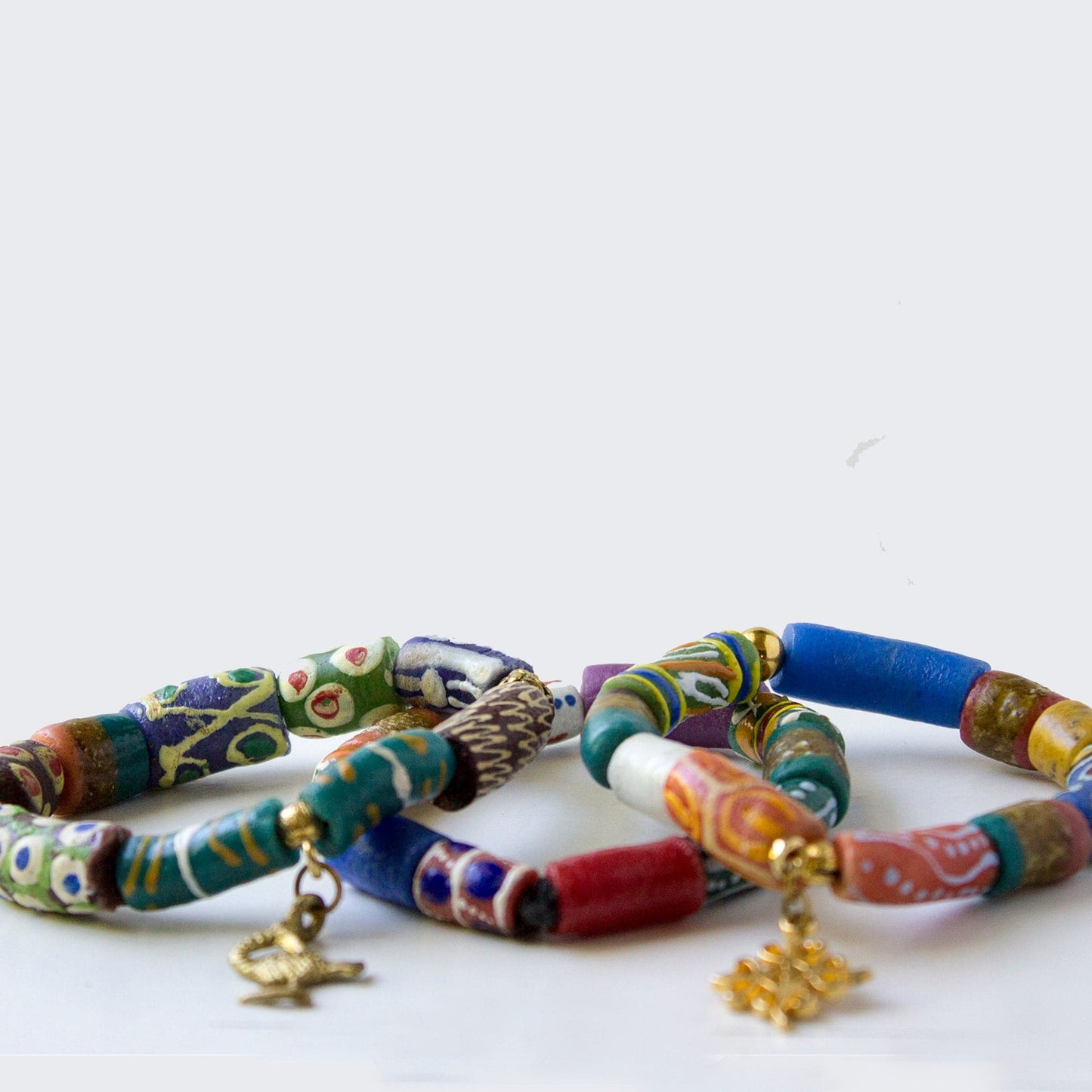 Painted Glass Beaded Bracelets Jewelry