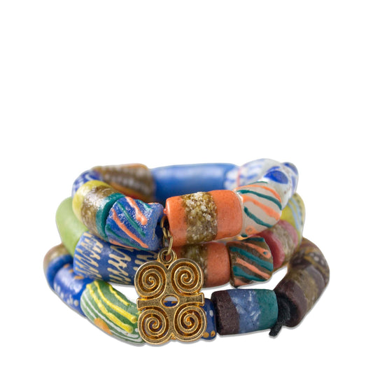 Painted Glass Beaded Bracelets Jewelry